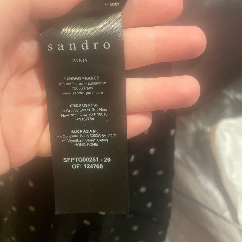 Sandro Lurex patterned top in black - Picture 7 of 10